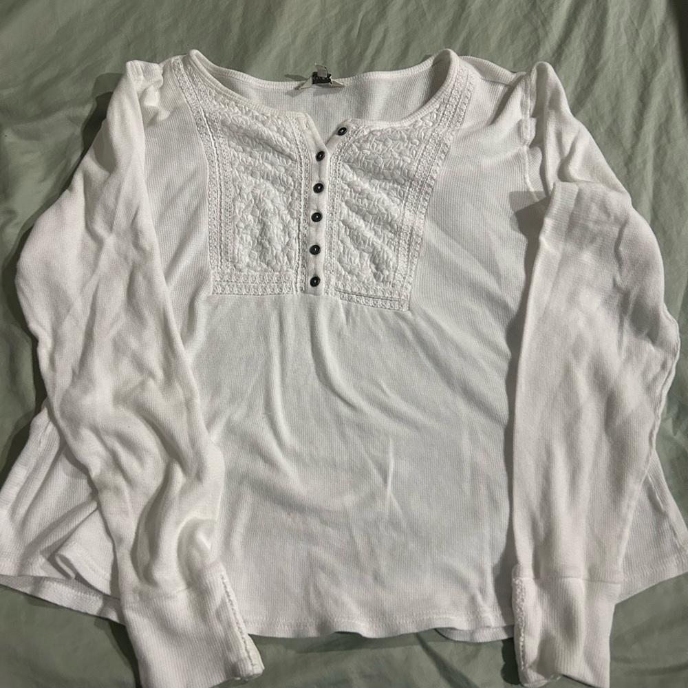 Women's White Boho Top